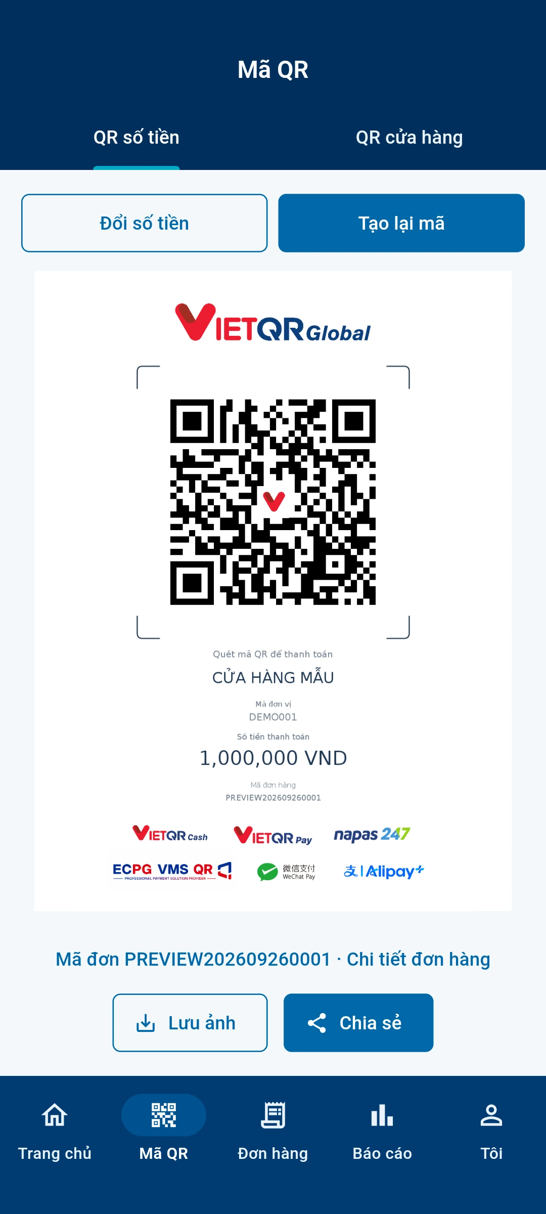 QR số tiền
